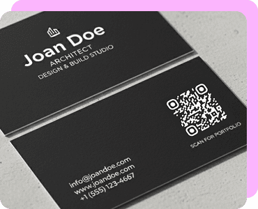 Cartes de visite code QR png