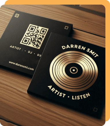 carte de code QR artiste