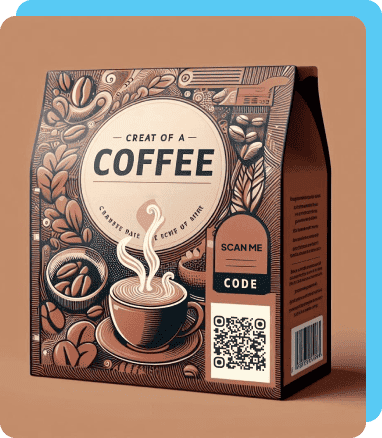 code qr emballage sac de cafe