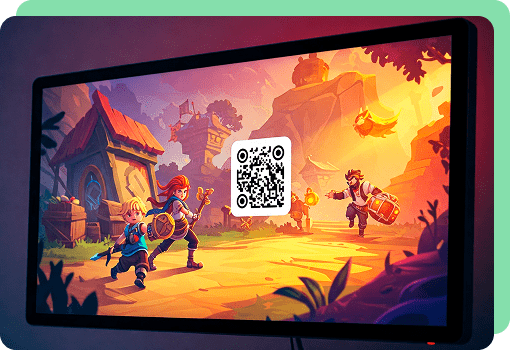 Developpeurs de jeux video code qr pour application