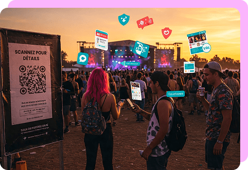 generateur code qr evenement pour Festivals de musique