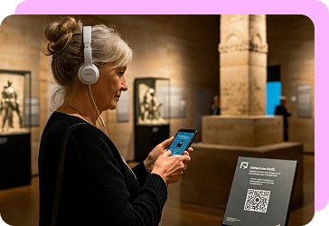 Guides audio code qr mp3 audio
