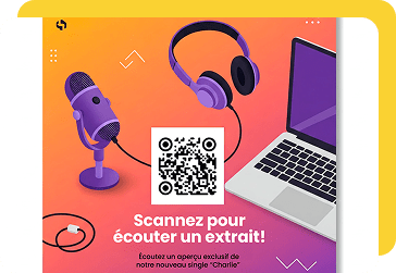 Podcasts code qr mp3 audio