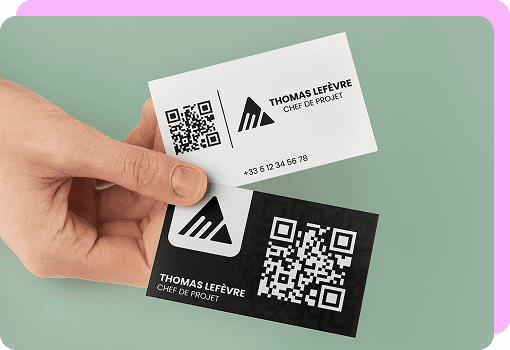 Cartes de visite code qr page web