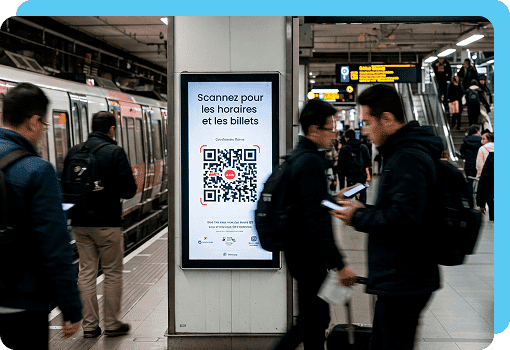 Transports en commun code qr page web