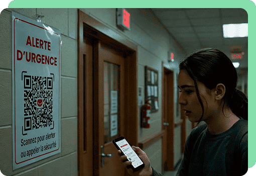 Alertes urgence ou de securite code qr sms