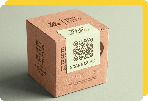 code QR pour emballages de produits