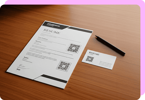 Portfolio ou profil LinkedIn code qr url gratuit