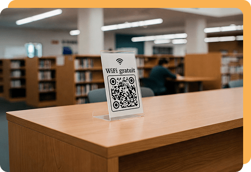 code qr pour Bibliotheques, restaurants et autres lieux publics